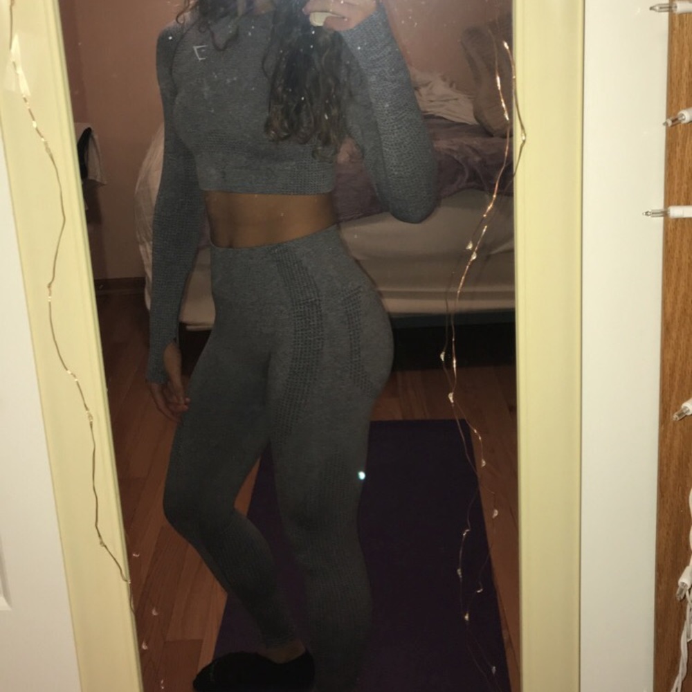 steel blue marl vital seamless leggings